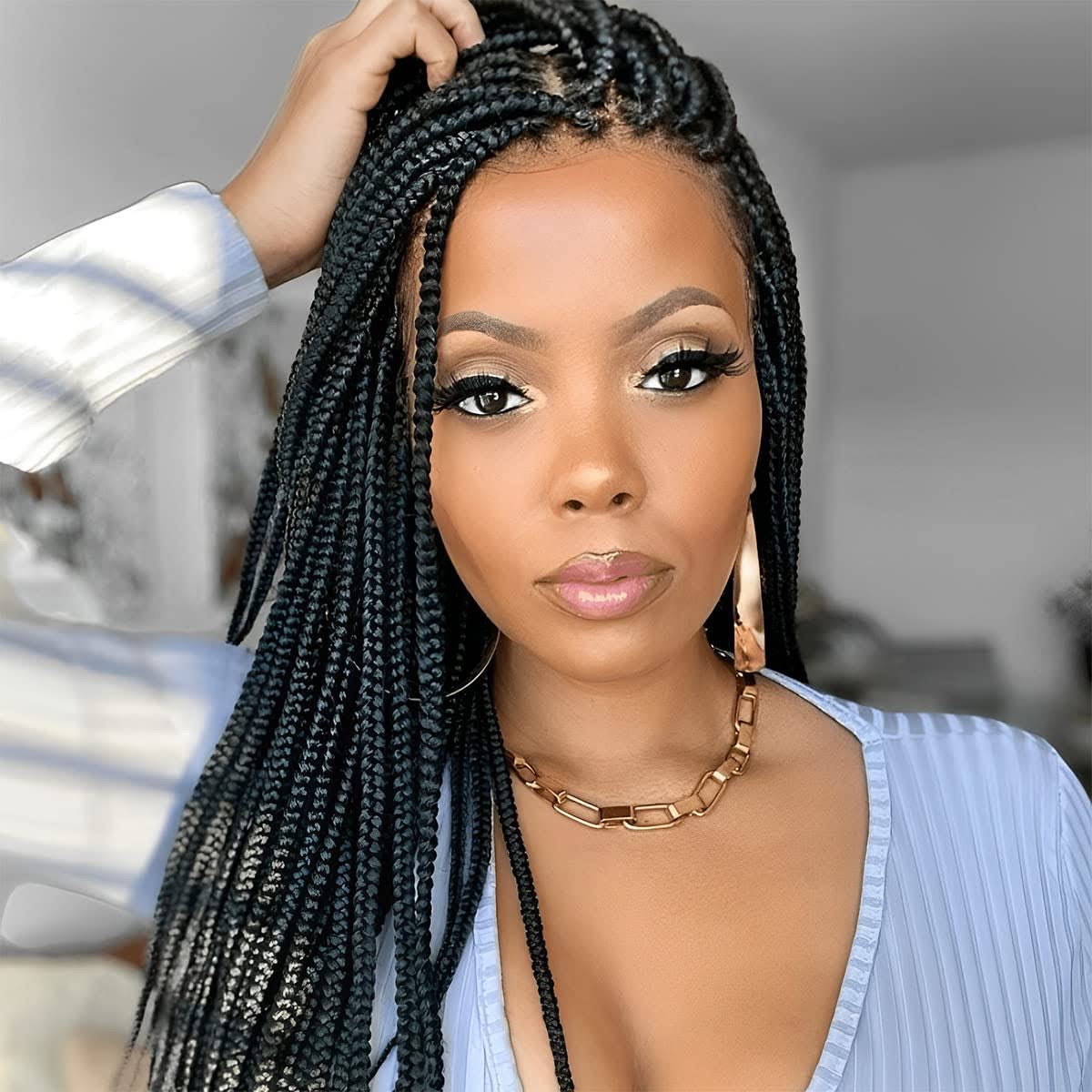 How to Style Your Box Braids Without Damaging Your Hairline